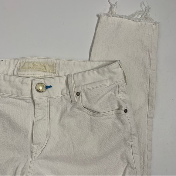 Jacob Cohen White Mid Rise Raw Hem Skinny Jeans - Picture 4 of 15